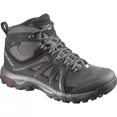 Botas Salomon Evasion Mid GTX Hombre - Gris Oscuro - Chile ROM825134